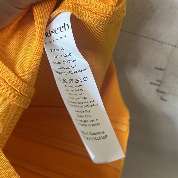 HOUSE OF CB 'Charlene' Tangerine Bandage Midi Dress NWOT - Picture 14 of 16